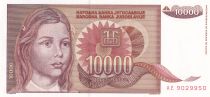 Yougoslavie 10000 Dinara - Jeune fille - 1992 - Série AE - P.116