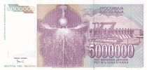 Yougoslavie 5 000 000 Dinara - Nikola Tesla - 1993
