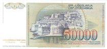 Yougoslavie 50000 Dinara Jeune Femme, armoiries