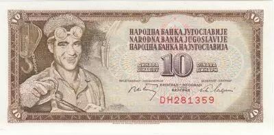 Yugoslavia 10 Dinara - Steelworker - 1968