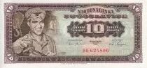 Yugoslavia 10 Dinara - Worker - Factory - 1965 - Serial DE - P.78a
