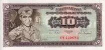 Yugoslavia 10 Dinara - Worker - Factory - 1965 - Serial EN - P.78a
