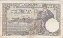 Yugoslavia 100 Dinara - Seated Woman - 01-12-1929 - Serial Z.1371