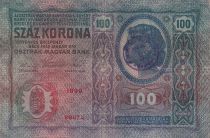 Yugoslavia 100 Kronen - Woman head - Coat of arms, stamp - P.9