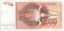 Yugoslavia 1000 Dinara - Nikola Tesla - Arms - 1990