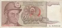 Yugoslavia 20000 dinara - Miner - Armoireries - 1987