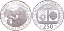 Yugoslavia 250 dinara - Olympics Games of  Saravejo 1984 - Silver - 1982 - Proof