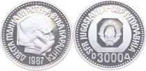 Yugoslavia 3000 Dinara - 200th anniversary of the birth of Vuk Karad?i? - 1987 - Silver Proof