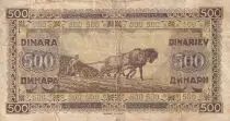 Yugoslavia 500 Dinara - Military - Agriculture - 1946 - P.66a