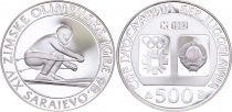Yugoslavia 500 dinara - Olympics Games of  Saravejo 1984 - Silver - 1983 - Proof