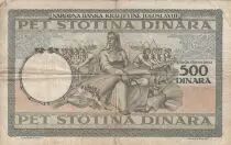 Yugoslavia 500 Dinara - Peter II, Peasant Womens - 06-09-1935 - Serial C.0325