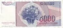 Yugoslavia 5000 Dinara J. B. Tito - Jajce Village in Bosnia 1985 - Serial DC