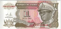 Zaire 1 New Likuta, Pdt Mobutu - Monument - 1993