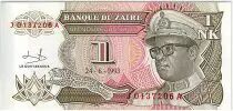Zaire 1 New Likuta, Pdt Mobutu - Monument - 1993