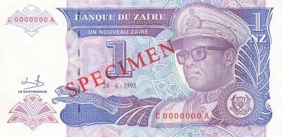 Zaire 1 New Zaire - 24-06-1993 - Specimen - P.52