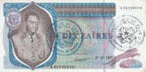 Zaïre 10 Zaire - Pdt Mobutu - Léopard - 1977 - Kaniama - P.R4b