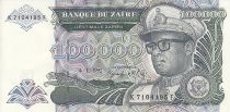 Zaire 100000 Zaires -  President Sese Seko Mobutu - Domed building - 1992