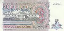 Zaire 100000 Zaires -  President Sese Seko Mobutu - Domed building - 1992