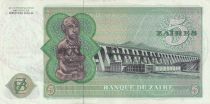 Zaïre 5 Zaire - Pdt Mobutu - Barrage - 1977 - Masina - P.R3c