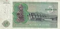 Zaire 5 Zaire - Pdt Mobutu - Hydroelectric dam - 1977 - Kaniama - P.R3c