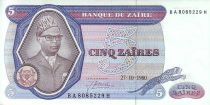 Zaïre 5 Zaire Pdt Mobutu - Barrage - 1980