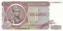 Zaire 50 Zaire - Mobutu - Leopard - 1976 - AU+ - P.17a