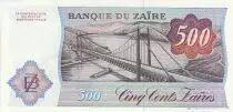 Zaire 500 Zaires - Presidente Sese Seko Mobutu - Puente - 1985