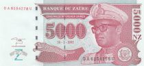 Zaïre 5000 Nvx Zaires Zaires, Pdt Mobutu - Valeur faciale - 1995