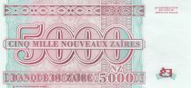 Zaire 5000 Nvx Zaires Zaires, Pdt Mobutu, leopard - Face value - 1955