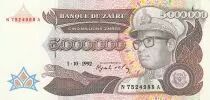 Zaïre 5000000 Zaires 1992 - Président Sese Seko Mobutu, usine