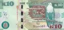 Zambia 10 Kwacha - Eagle - Porcupine - 2020 - Serial CU.20 - P.NEW