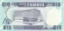 Zambia 10 Kwacha - President K. Kaunda - Bank - ND (1986-1988) - Serial D.129