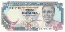 Zambia 10 Kwacha Pres. K. Kaunda - Building ND - 1991