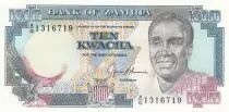 Zambia 10 Kwacha Pres. K. Kaunda - Edificio ND- 1991