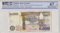 Zambia 100 Kwacha Aigle - Buffle - 2012 - PCGS 67 OPQ