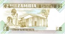 Zambia 2 Kwacha Pres K. Kaunda - school buidling (1986-1988)
