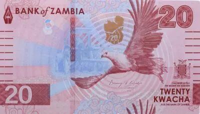 Zambia 20 Kwacha - Chishimba Falls - Candelabra Tree - 2024 - Serial AH