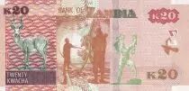 Zambia 20 Kwacha - Eagle - Black Lechwe - 2020 - Serial DX.20 - P.NEW