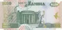 Zambia 20 Kwacha - Eagle - Gouv. Building - 1992 - P.36b