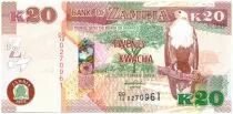 Zambia 20 Kwacha Eagle - Black Lechwe