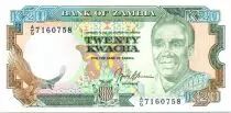 Zambia 20 Kwacha Pres. K. Kaunda - Building ND - 1991