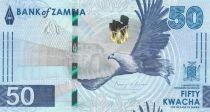 Zambia 50 Kwacha - Eagle - birds perched on a branch - 2024 - AD Series