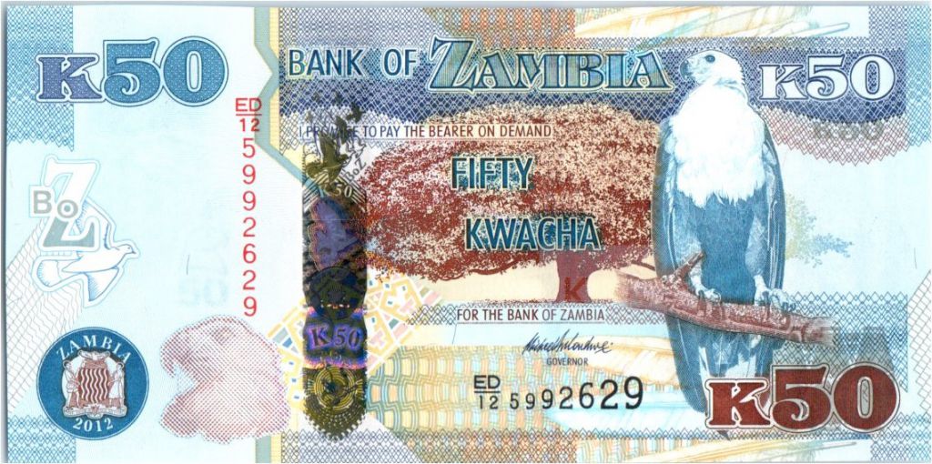 ZAMBIA 50 KWACHA 2018 P-NEW UNC