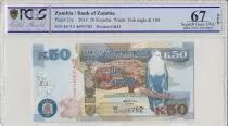 Zambia 50 Kwacha Eagle - Leopard - 2014 - PCGS 67 OPQ