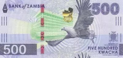 Zambia 500 Kwacha - Chishimba Falls - Candelabra Tree - 2024 - Serial AA