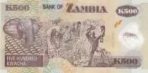 Zambia 500 Kwacha - Eagle - Cotton - 2004