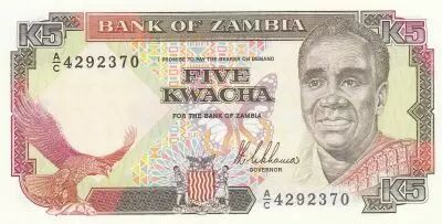 Zambie 10 Kwacha - Pr�sident K. Kaunda - 1989 - S�rie AC