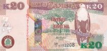 Zambie 20 Kwacha Aigle - Gazelle - 2014