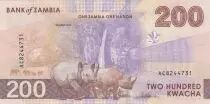 Zambie 200 Kwacha - Les chutes de Chishimba - Arbre à chandeliers - 2024 - Série AB