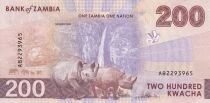 Zambie 200 Kwacha - Les chutes de Chishimba - Arbre &agrave; chandeliers - 2024 - S&eacute;rie AB